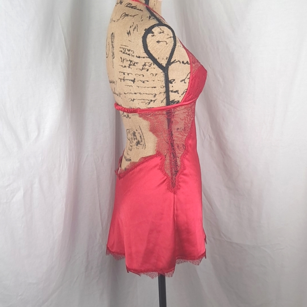 Victoria's Secret babydoll intimates lingerie satin with sheer lace night gown - Picture 4 of 6